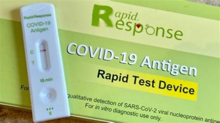 close up of Covid rapid antigen test