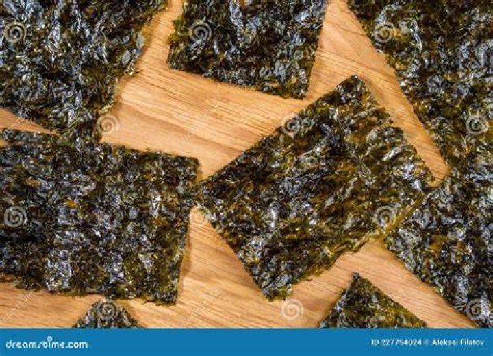 close up of dry seaweed, one of sushi ingredients
