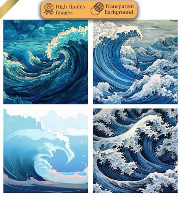 Collage image of waves hitting a Marina Bay restuarant
