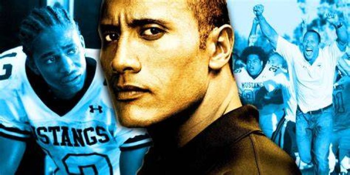 Collage of Willie Weathers, Sean Porter (The Rock) and a triumphant football team in Gridiron Gang