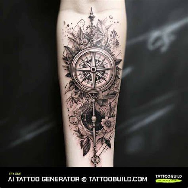 Compass tattoo