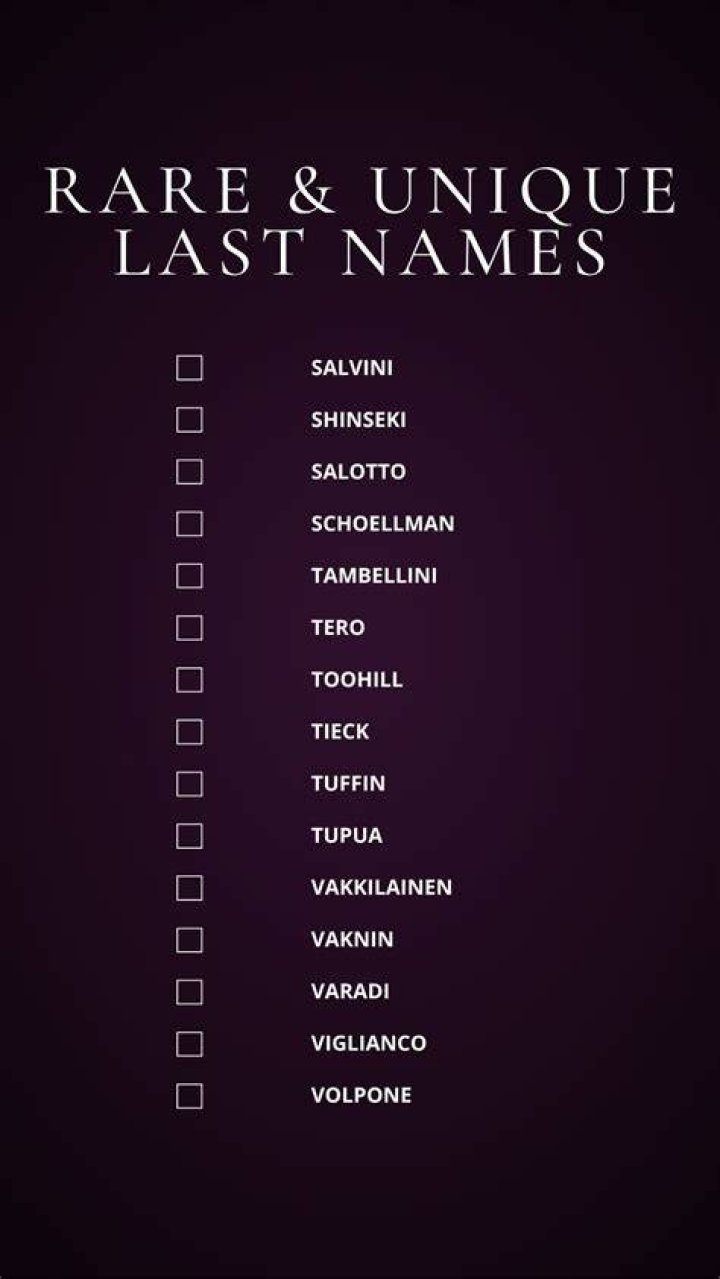Cool last names