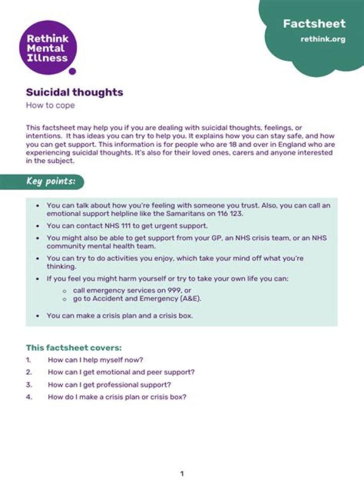 Coping With Suicidal Thoughts Nystrom & Associates
