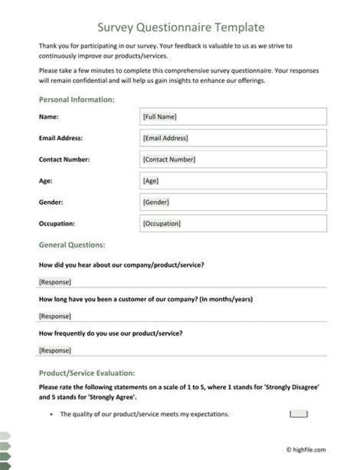 Creating a survey questionnaire - Documentation for AR System 21.05