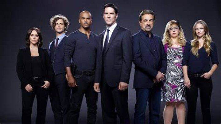 Criminal Minds team JJ, Garcia, Prentiss, Rossi, Hotch, Reid, and Morgan.