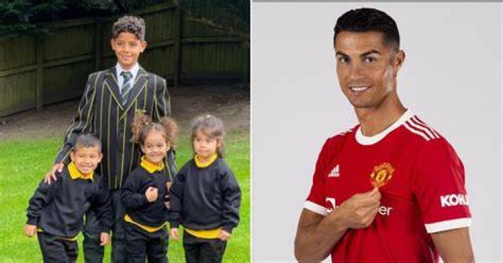 Cristiano Ronaldo’s Kids Start New School As Shown in Cute Picture After His Man Utd Transfer