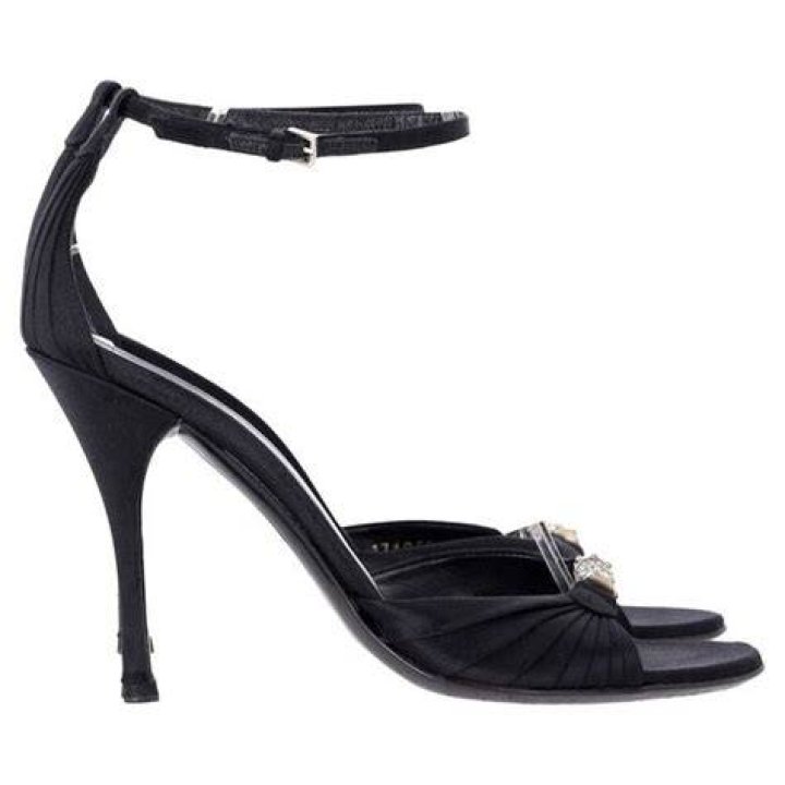 Crystal-Embellished Knot-Detail Sandal