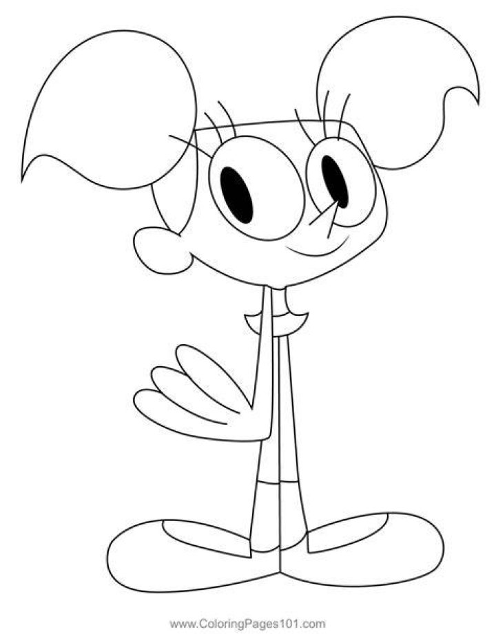 Cute Dee Dee Coloring Page for Kids Free Dexter's Laboratory