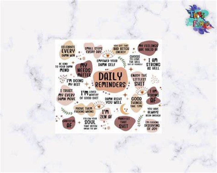 Daily Affirmations Vulgar Keychains/waterproof Sticker Etsy Canada in