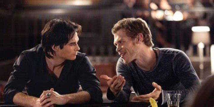 Damon and Klaus talking in The Vampire Diaries