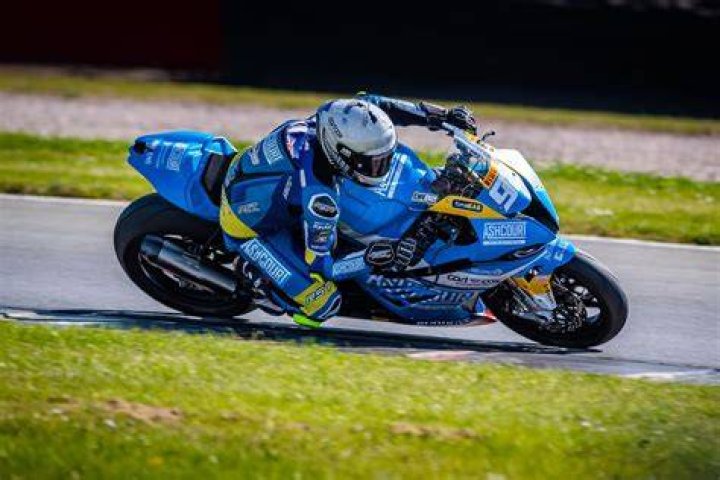Damon Rees competing in the British Superbike Championship in 2021. Photo / Michael Wincott