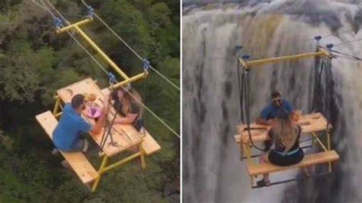Daring Duo’s Risky Picnic Over High Waterfall Has Mzansi Questioning Life: “Death by Romance”
