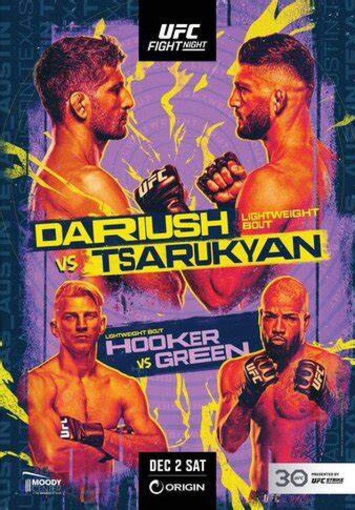 Dariush vs. Tsarukyan, Fight Night Card, Time, Stream