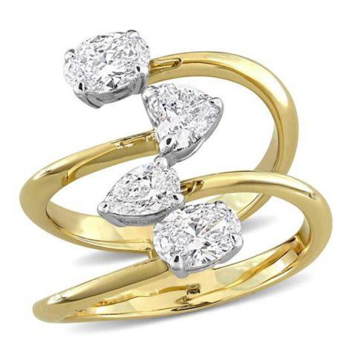 Demifine Two-Tone Wrap Bypass Ring Demifine Two-Tone Wrap Bypass Ring