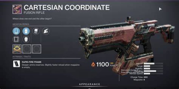 Destiny 2 Cartesian Coordinate Fusion Rifle