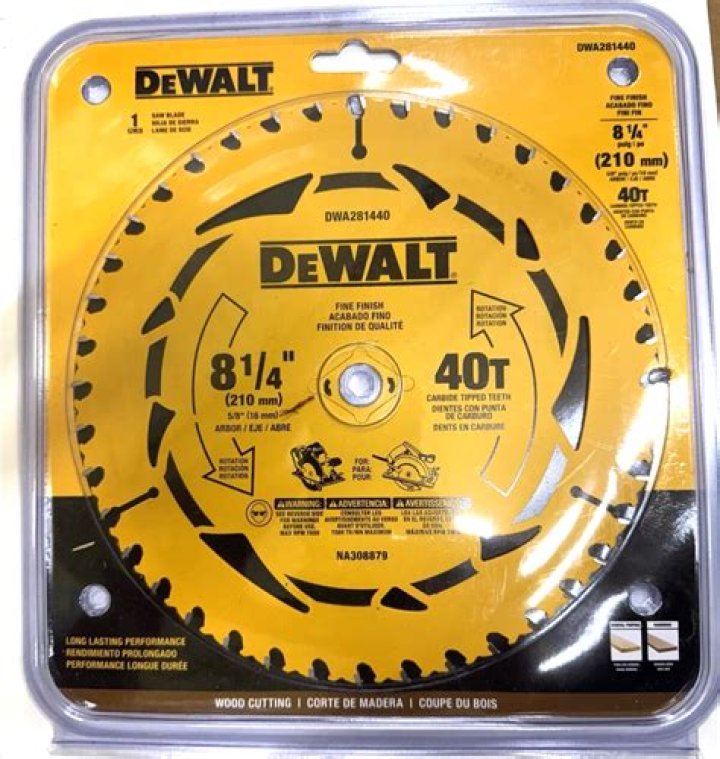Dewalt Inch 40 Tooth Circular Saw Blade Ecomm Via Amazon