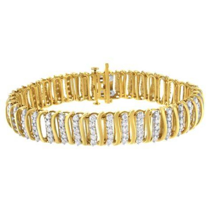 Diamond and Gold Tennis Link Necklace