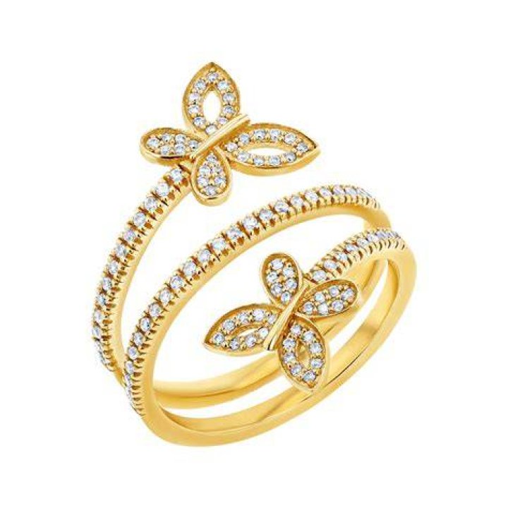 Diamond Double Wrap Butterfly Ring Diamond Double Wrap Butterfly Ring