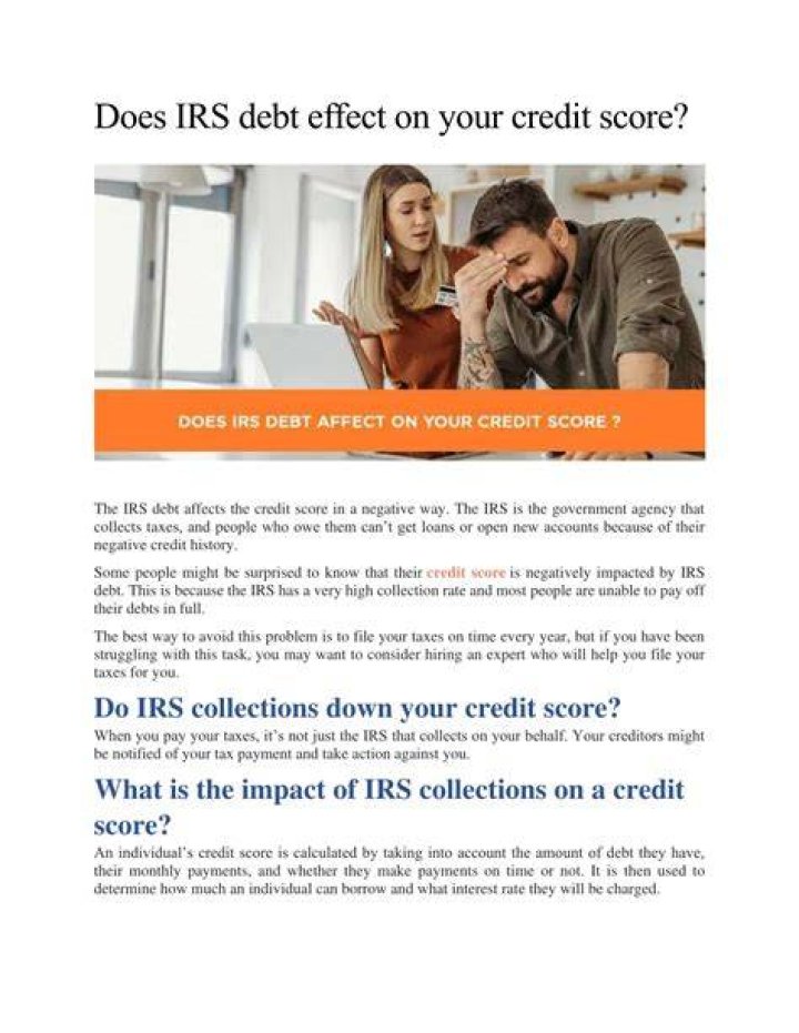 Does IRS debt affect credit score?