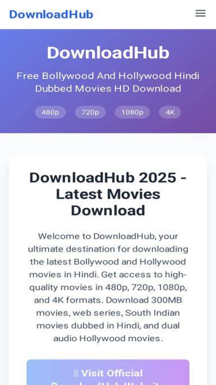Downloadhub 2024 Latest Collection Of Hindi, English, Marathi, Tamil