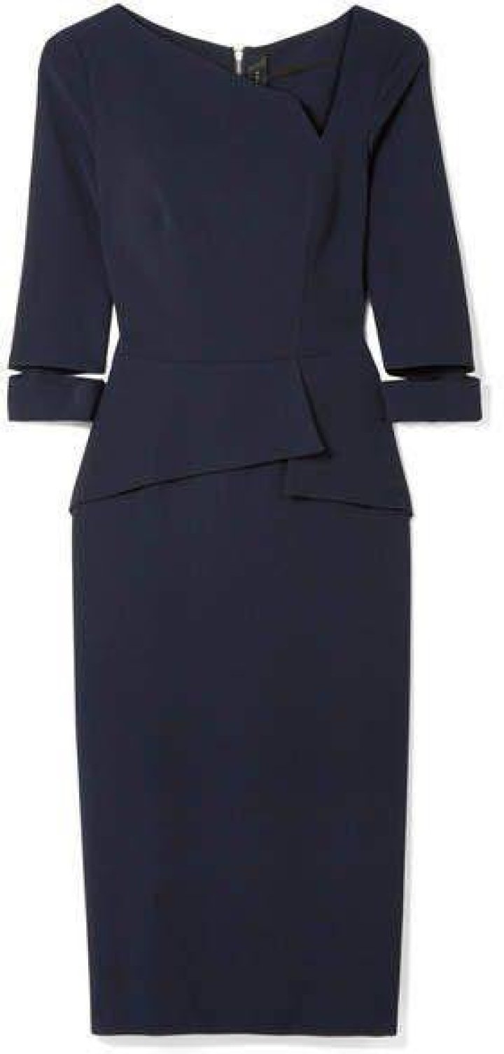 Dunne asymmetric cutout crepe dress Dunne asymmetric cutout crepe dress