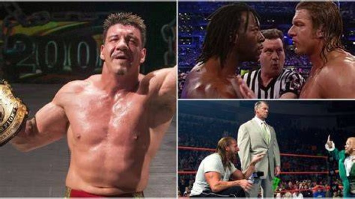 Eddie Guerrero, Triple H, Booker T, Vince McMahon, and Hornswoggle in WWE