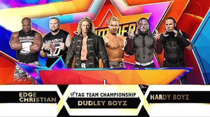 Edge &amp; Christian v Dudleyz v Hardyz SummerSlam 2000