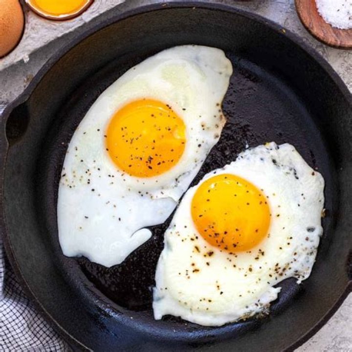 eggs frying in a pan