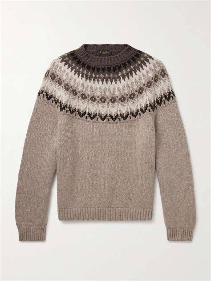 Fair Isle Cashmere and Silk-Blend Sweater