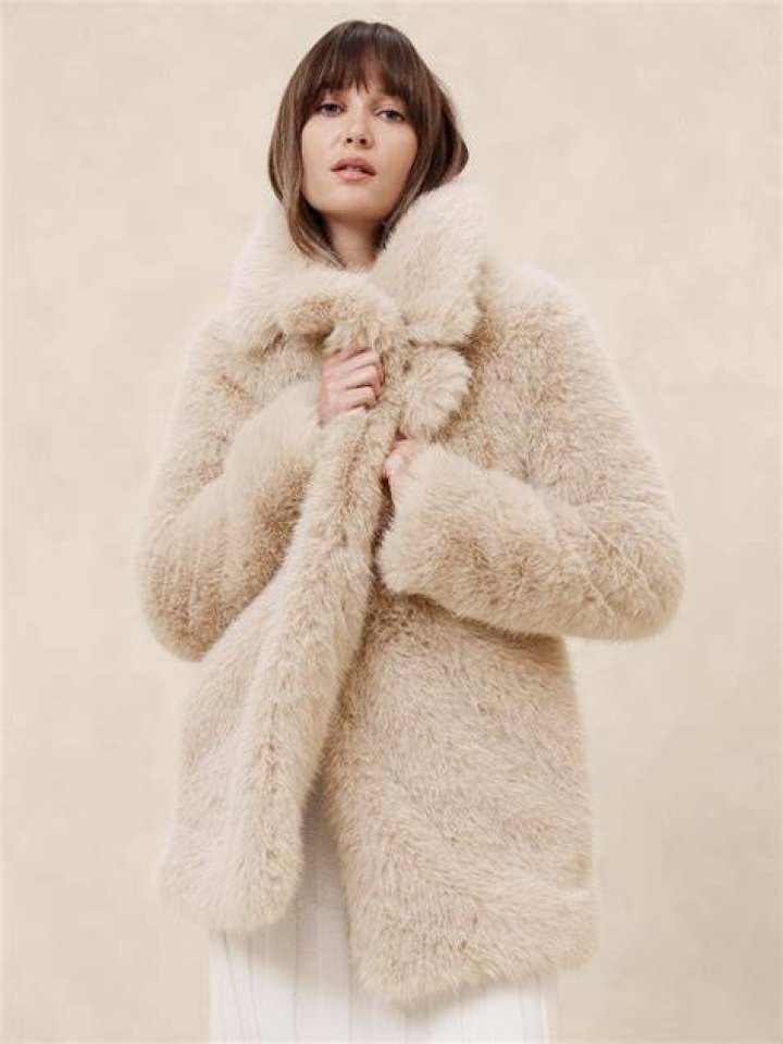 Faux fur coat
