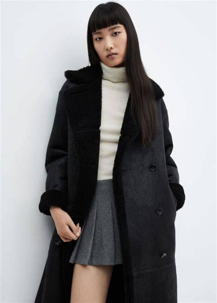Faux Shearling-Lined Coat