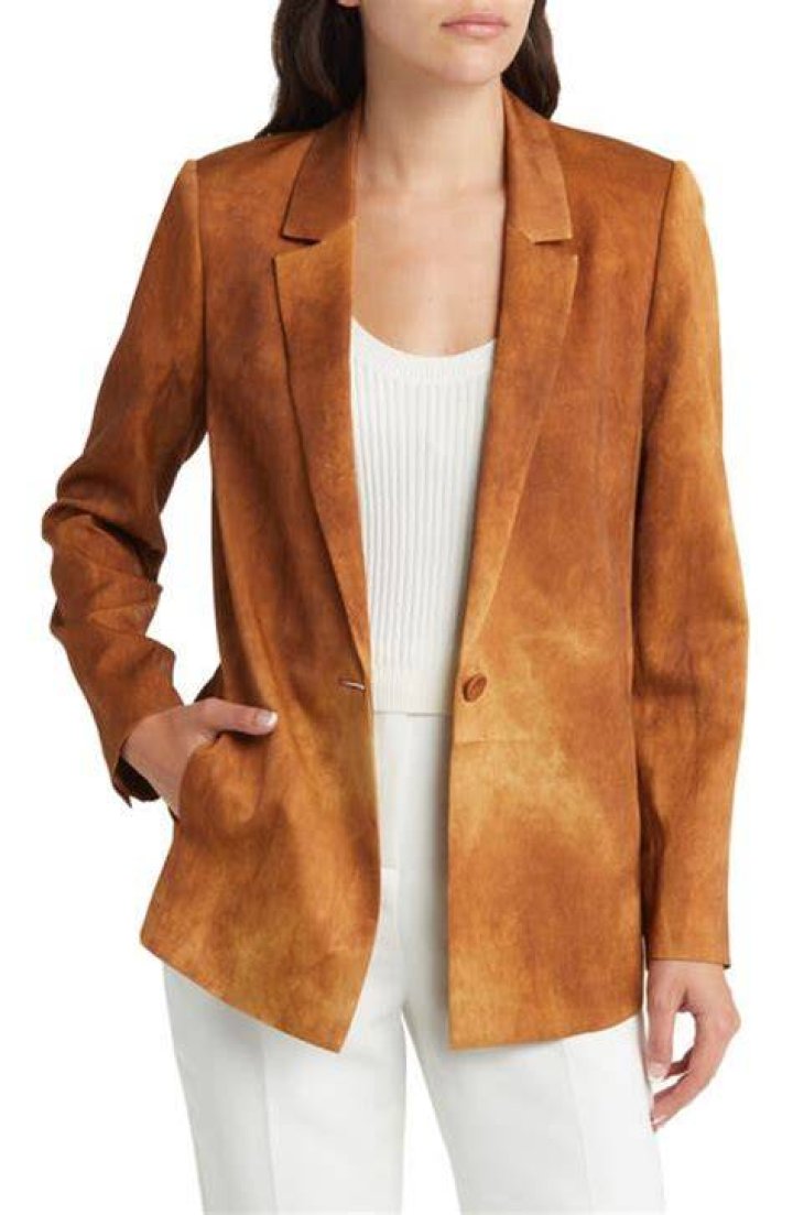 Faux Suede Jacket with Faux Shearling Trim