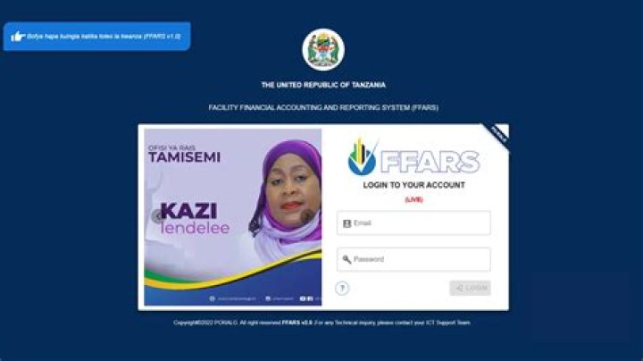 FFARS Tamisemi Online Login 2023/2024 Tanzania Facility Financial Accounting And Reporting System (FFARS).