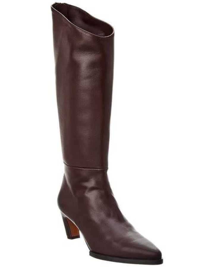 Footwear, Boot, Knee-high boot, Brown, Shoe, High heels, Leg, Durango boot, Leather, Riding boot, 