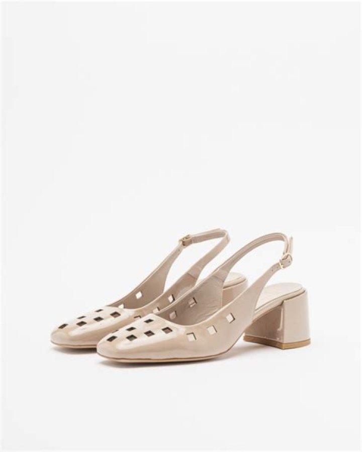 Footwear, Slingback, Yellow, Shoe, Beige, Sandal, High heels, 