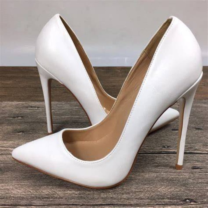 Footwear, White, High heels, Shoe, Boot, Beige, Leather, Knee-high boot, 