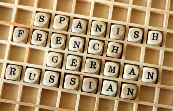 foreign languages on a wooden board