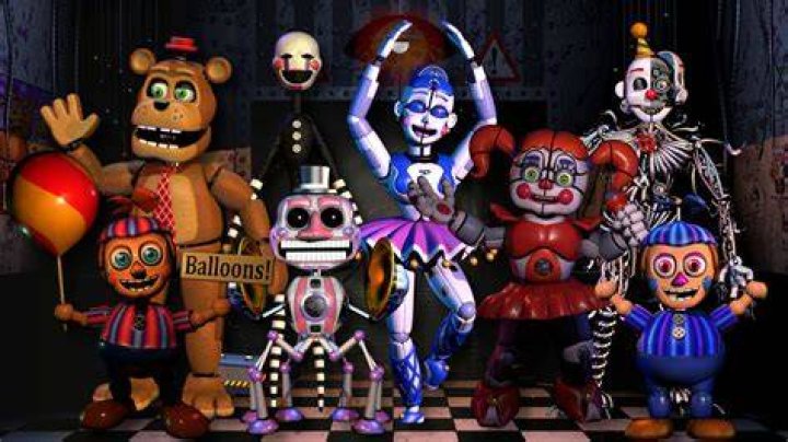 Freddy and other animatronic characters in the Five Nights at Freddy's movie.