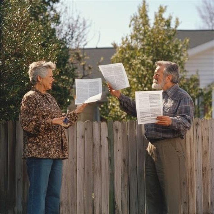friendly neighbors discussing while holding their pet cats