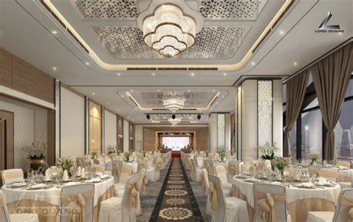 Function hall, Rehearsal dinner, Wedding banquet, Banquet, Meal, Restaurant, Brunch, Table, Party, Event, 