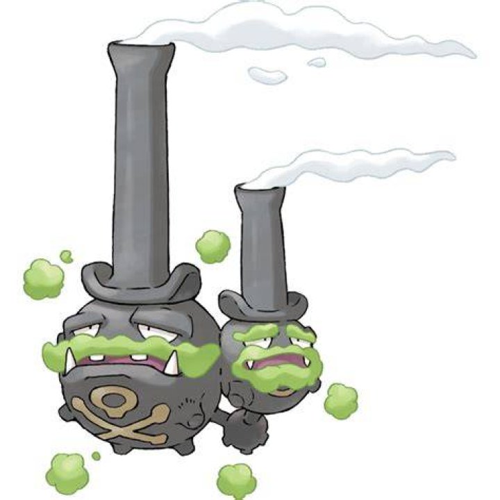 Galarian Weezing as seen in Pok&eacute;mon Go