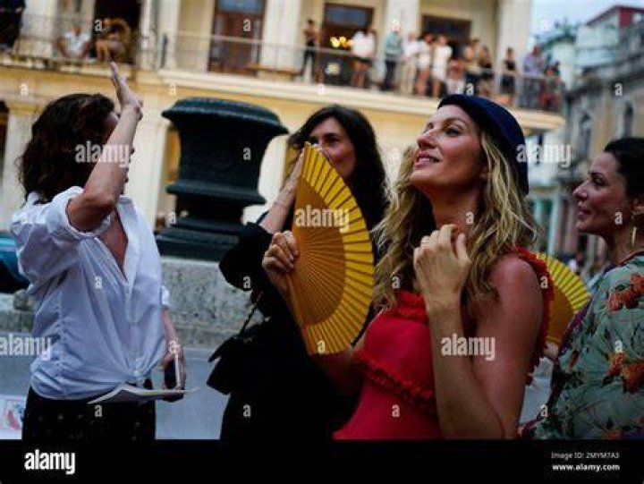 Gisele Bundchen, second from right, before today's NFL Super Bowl 55 in Tampa, Florida. Photo / AP
