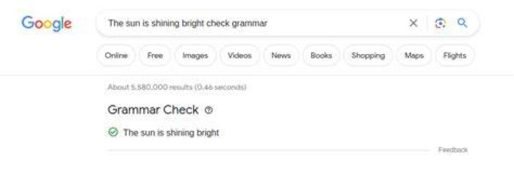 Google Search gets grammar check feature