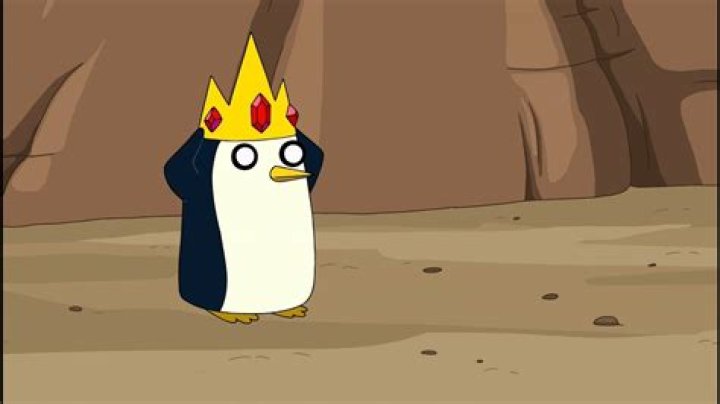Gunter wearing the Ice King's crown in Adventure Time