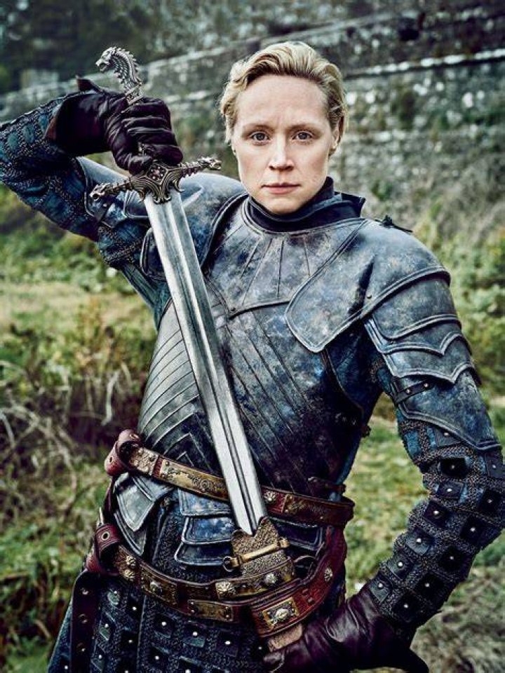 Gwendoline Christie as Brienne on Game of Thrones