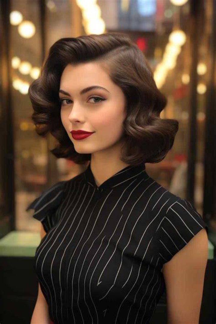 Hair, Hairstyle, Retro style, Eyebrow, Beauty, Forehead, Lip, Vintage clothing, Brown hair, Portrait, Hair, Hairstyle, Retro style, Eyebrow, Beauty, Forehead, Lip, Vintage clothing, Brown hair, Portrait,