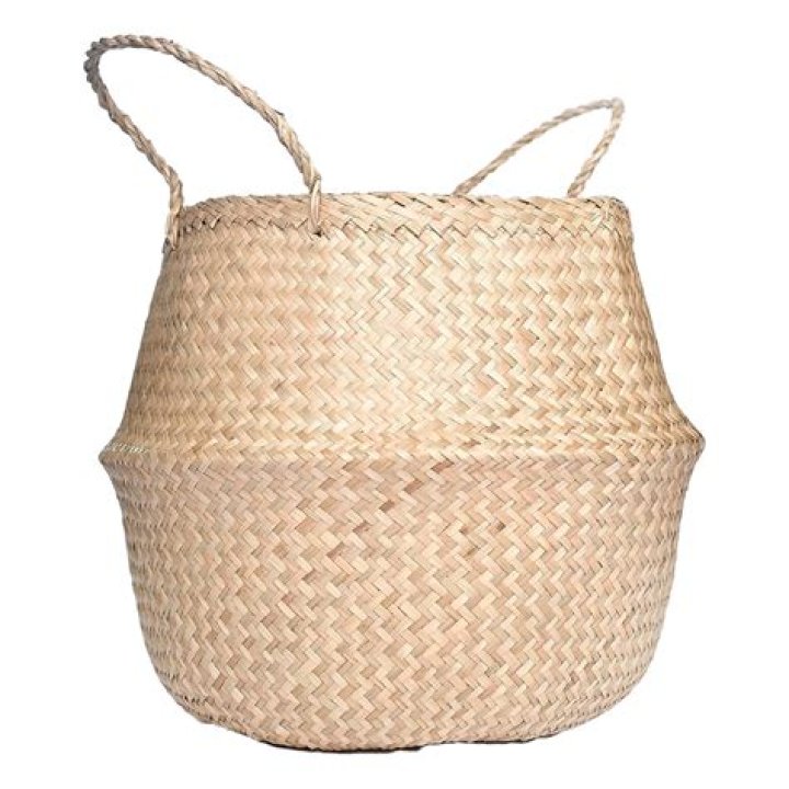 Handwoven Natural Straw Basket