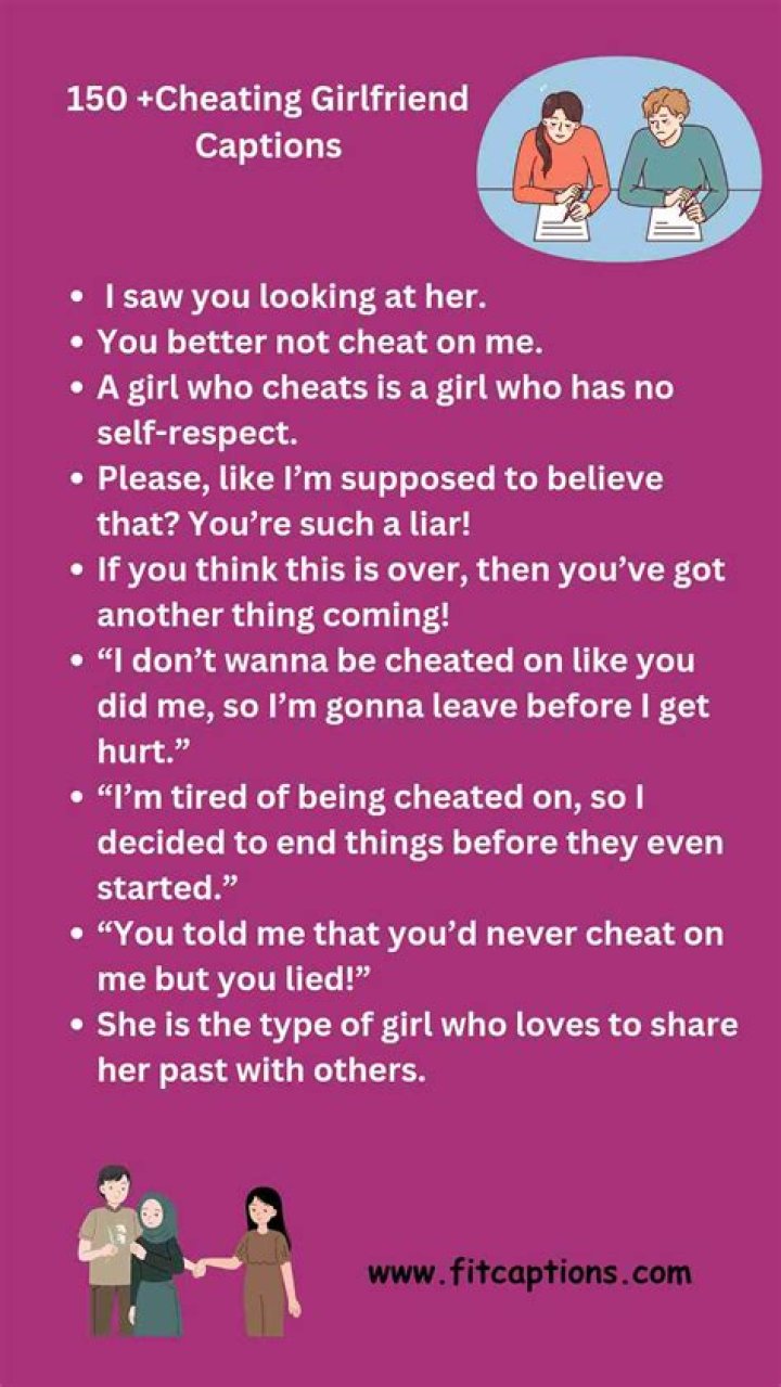 Heartbreak Chronicles 150 +Cheating Girlfriend Captions Fitcaptions