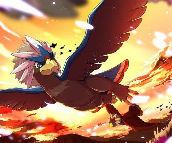 Hisuian Braviary soars in the air in Pokemon Legends: Arceus
