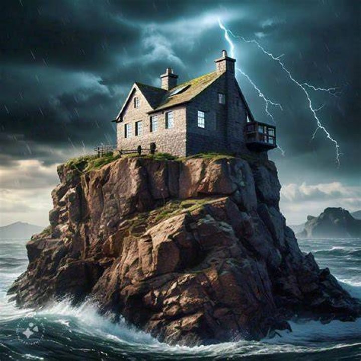 House Built on a Rock Art Print Art Print by Christian Etsy